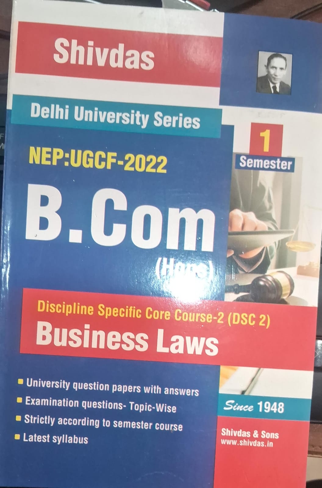 B.Com (Hons) Business Laws Semester 1