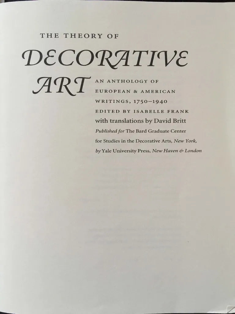 The Theory of Decorative Art