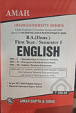 B.A.(Hons) First Year/ Semester I