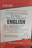 B.A.(Hons) First Year/ Semester I