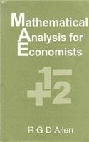 MATHEMATICAL ANALYSIS FOR ECONOMISTS