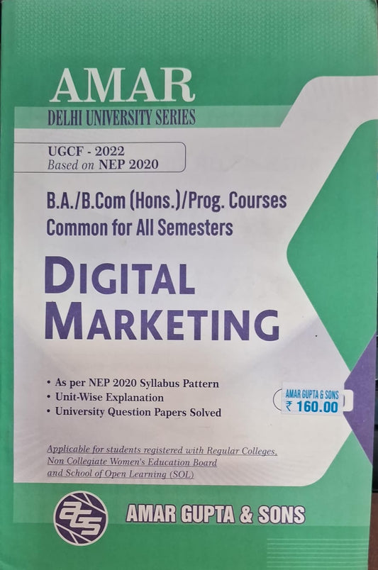 B.A./B.COM (Hons.) (Prog.) Courses Common for AII Semester Digital Marketing