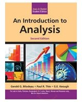 An Introduction to Analysis, 2/e