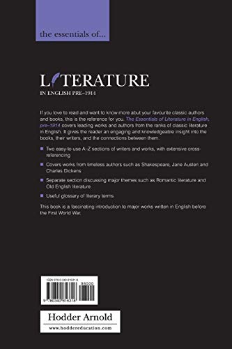 The Essentials of Literature in English (Pre-1914)