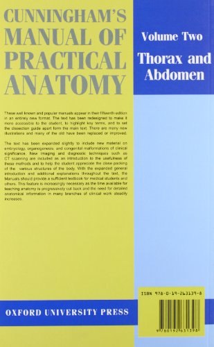 Cunningham's Manual of Practical Anatomy: Volume 2. Thorax and Abdomen: v. 2