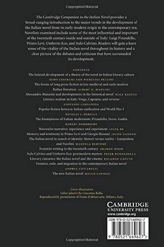 The Cambridge Companion to the Italian Novel (Cambridge Companions to Literature)
