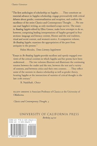 Re-Reading Sappho: Reception and Transmission: 3 (Classics and Contemporary Thought)