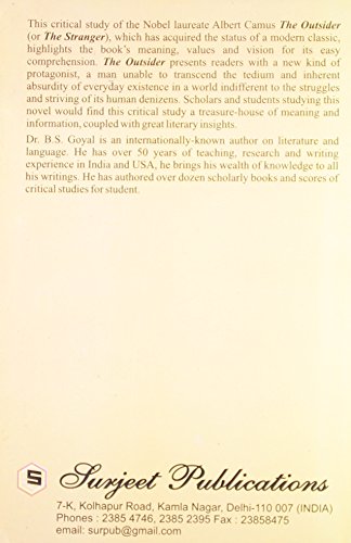 Albert Camus the Outsider PB