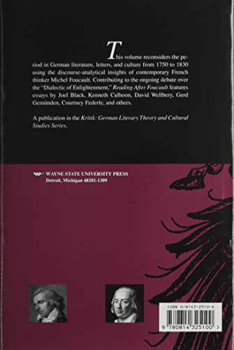 Reading After Foucault: Institutions, Disciplines and Technologies of the Self in Germany, 1750-1830 (Kritik: German Literary Theory and Cultural Studies Series)