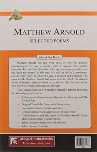 Matthew Arnold: Selected Poems