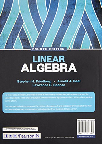 LINEAR ALGEBRA, 4TH EDN