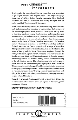 Post-Colonial Literatures: Expanding the Canon (Reconfigurations--Critical Readings in Post-Colonialism)
