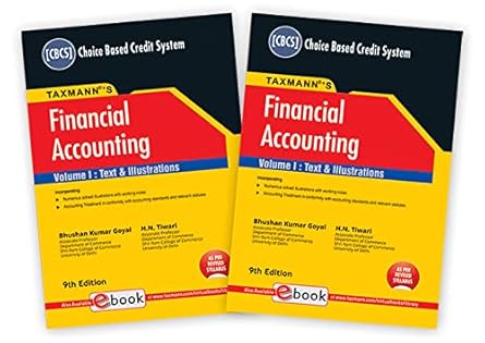 Taxmann's Financial Accounting (Set of 2 Vols.) – Most Updated & Amended Student-oriented Book, with Numerous Solved Illustrations plus Working Notes & B.Com. (Hons.) Past Question Papers | CBCS
