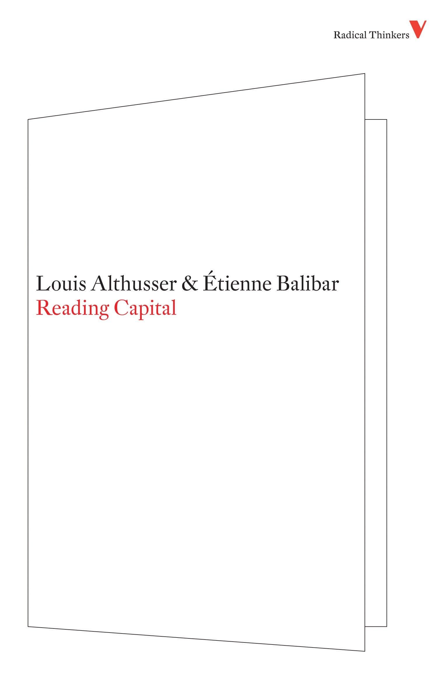 Reading Capital: Series 4 (Radical Thinkers)