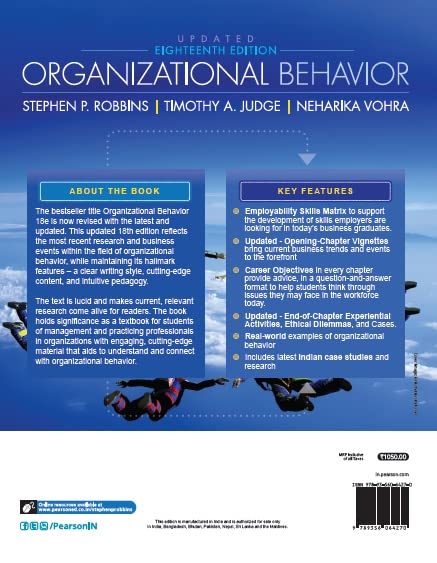 Organizational Behavior, 18e (updated)