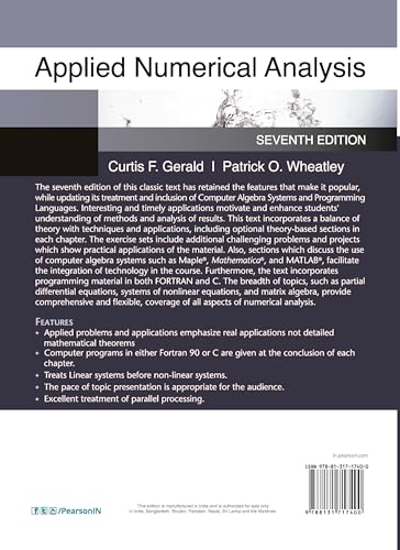 APPLIED NUMERICAL ANALYSIS, 7TH EDITION
