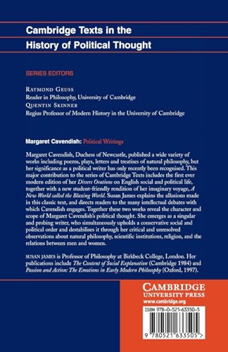 Margaret Cavendish: Political Writings: Margaret Cavendish, Duchess of Newcastle (Cambridge Texts in the History of Political Thought)