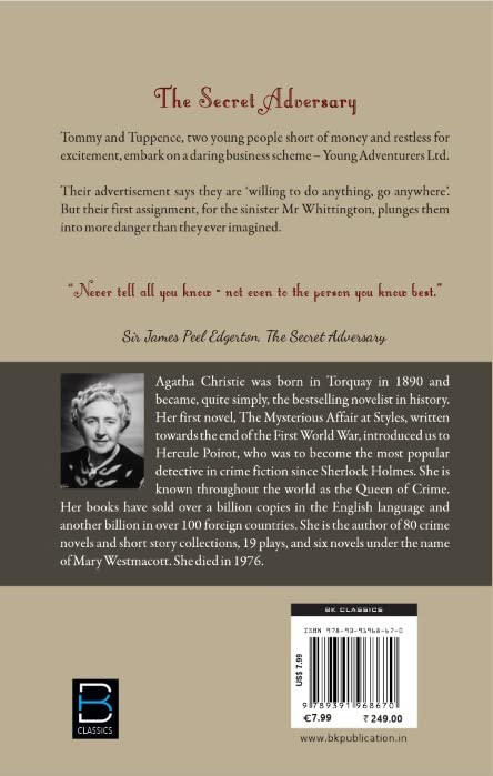 The Secret Adversary (B K Classics)