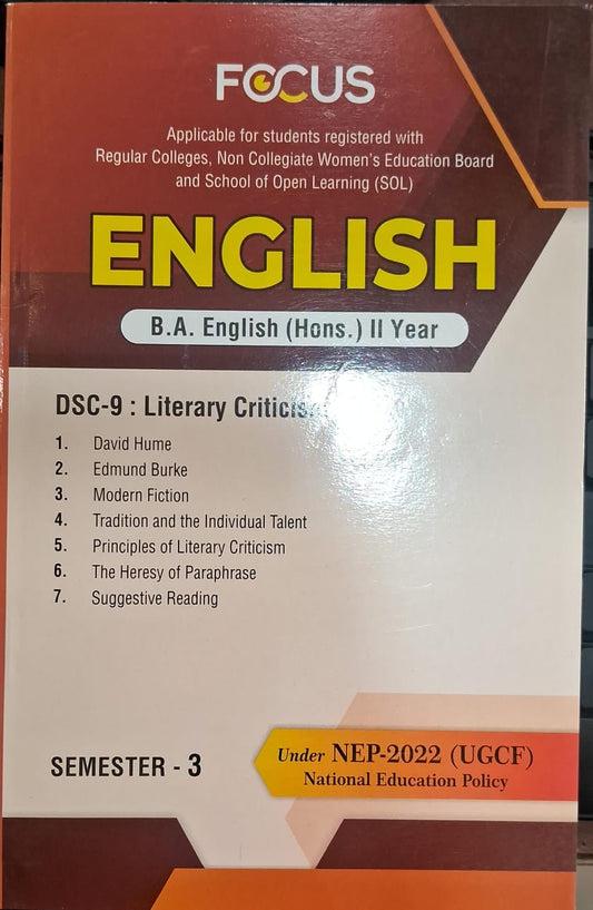 DSC-9 Literary Criticism