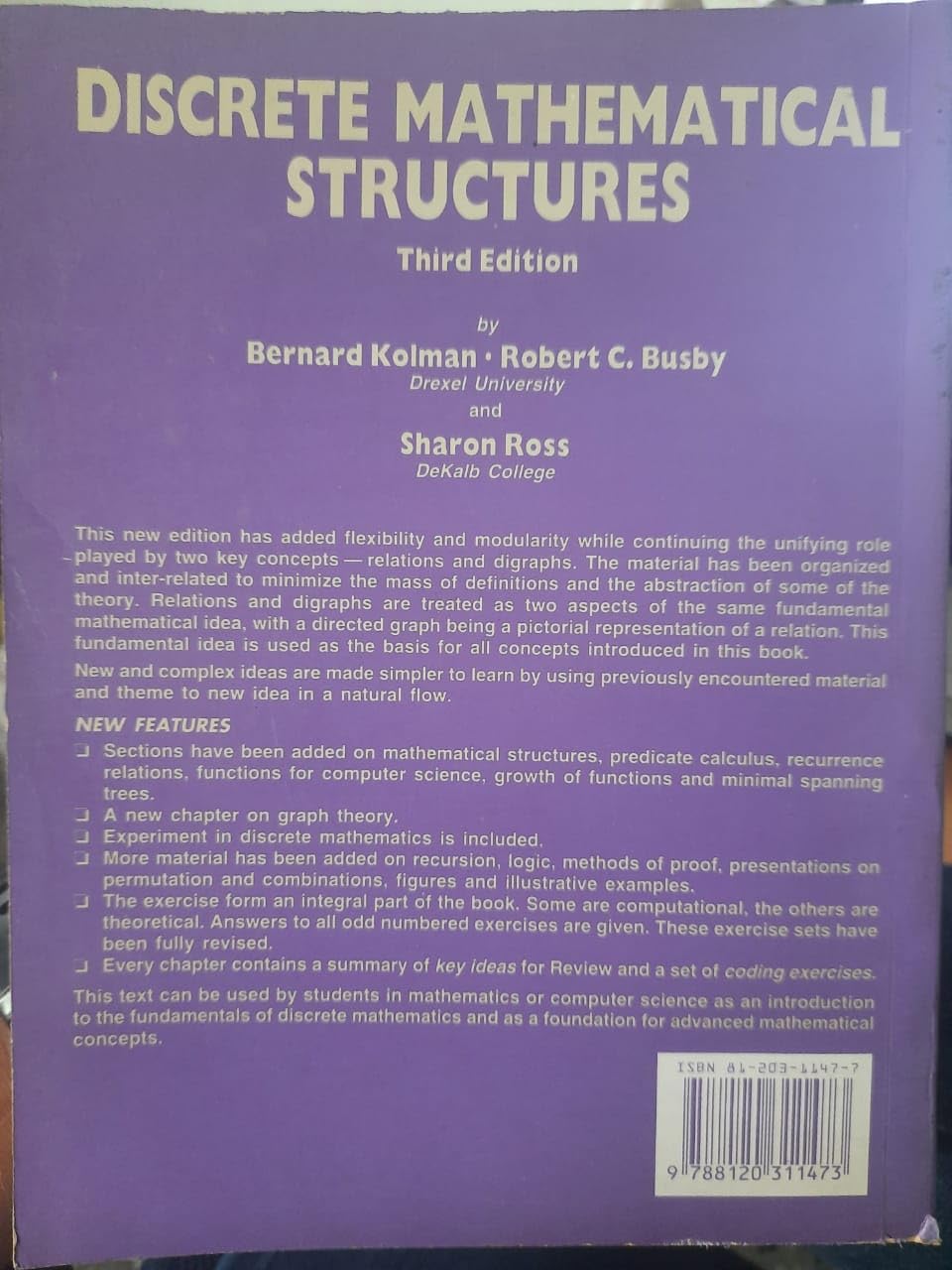Discrete Mathematical Structures, 3/E