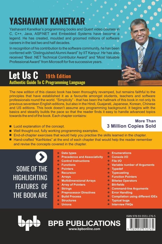 Let Us C: Authentic guide to C programming language - 19th Edition ...
