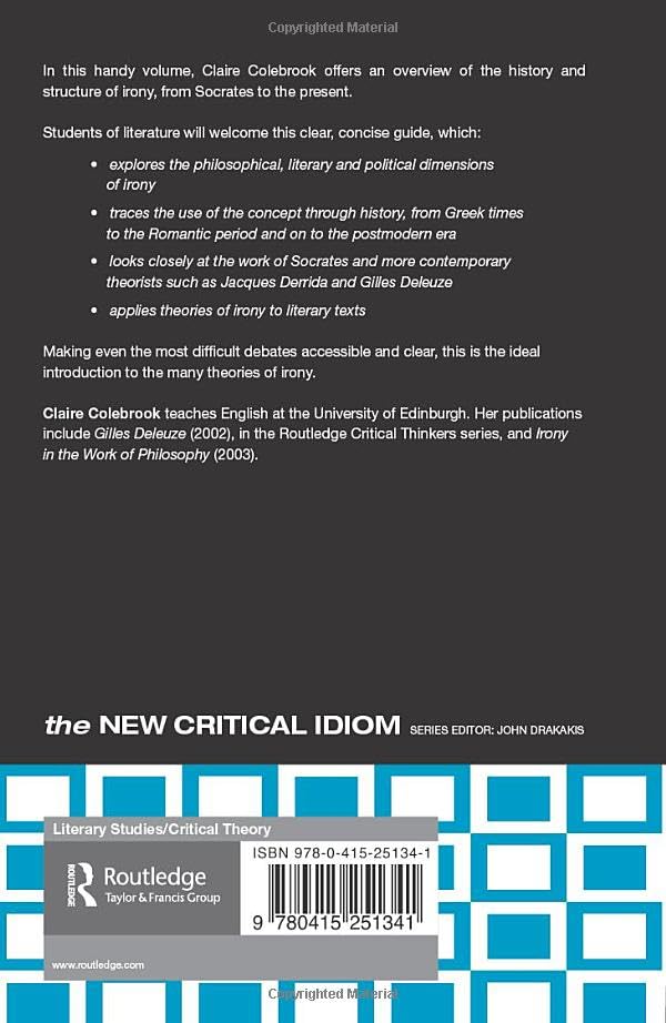 Irony (The New Critical Idiom)