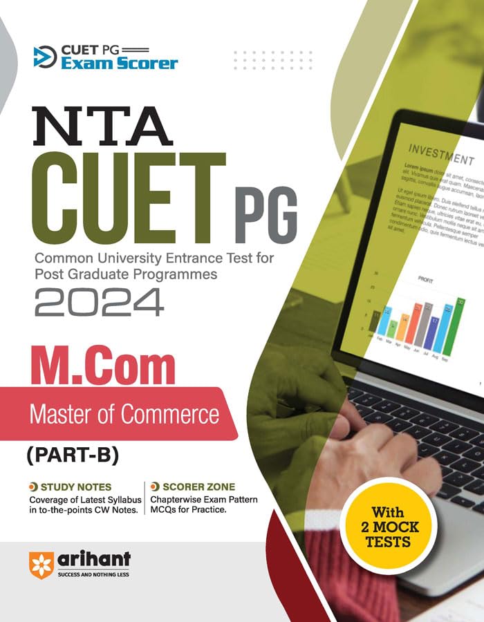 Arihant NTA CUET PG 2024 M.Com (Master Of Commerce ) Part B Guide for 2024 Exams with Chapterwise MCQs & 2 Mock Test