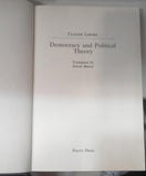 Democracy and Political Theory