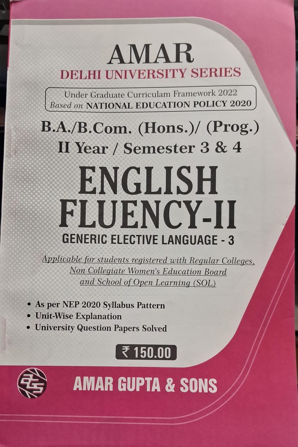 English Fluency-II generic Elective Language-3