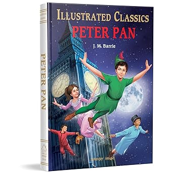 Peter Pan : Illustrated Abridged Children Classics English Novel with Review Questions