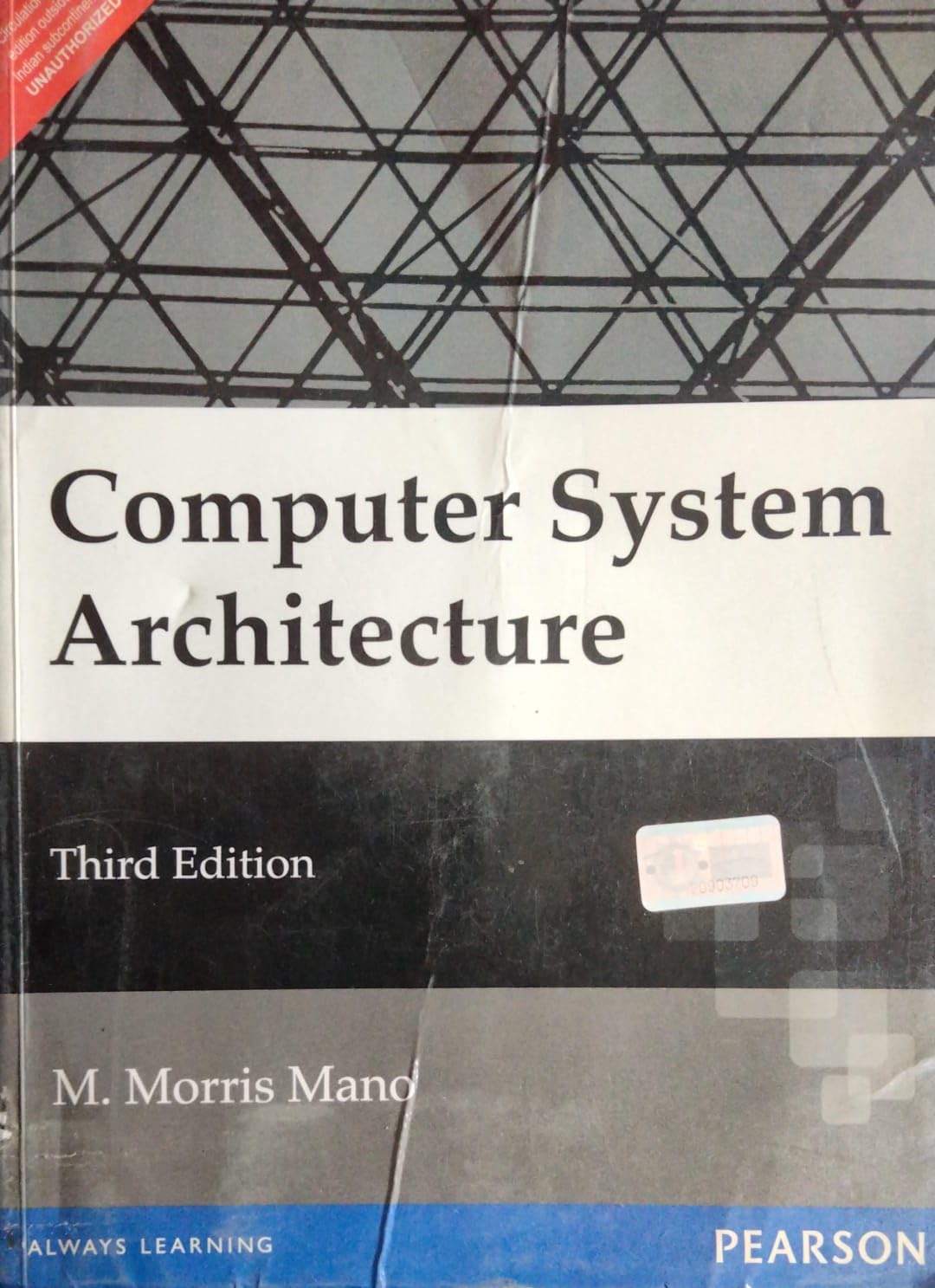 Computer Systems Architecture By M Morris Mano (Second HAnd & Used Book) (S)