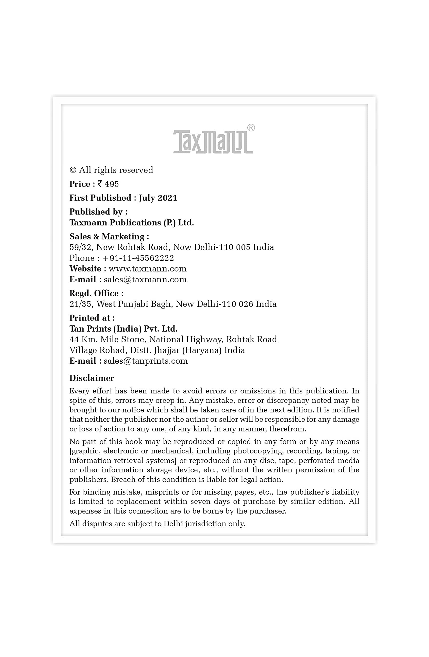 Taxmann'S Entrepreneurship Development Comprehensive & Authentic Textbook Providing A Simple & Systematic Manner Of Presentation With Case Studies, To-Do Exercises, Swot Analysis|Cbcs [Paperback]