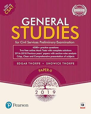 General Studies Paper II: For Civil Services Preliminary Examination 2019 By Pearson