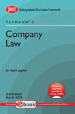 Taxmann's Company Law – Updated, concise & clear study material provided in a compact manner with case laws, illustrations, practical problems under NEP, etc., for B.Com. | UGCF