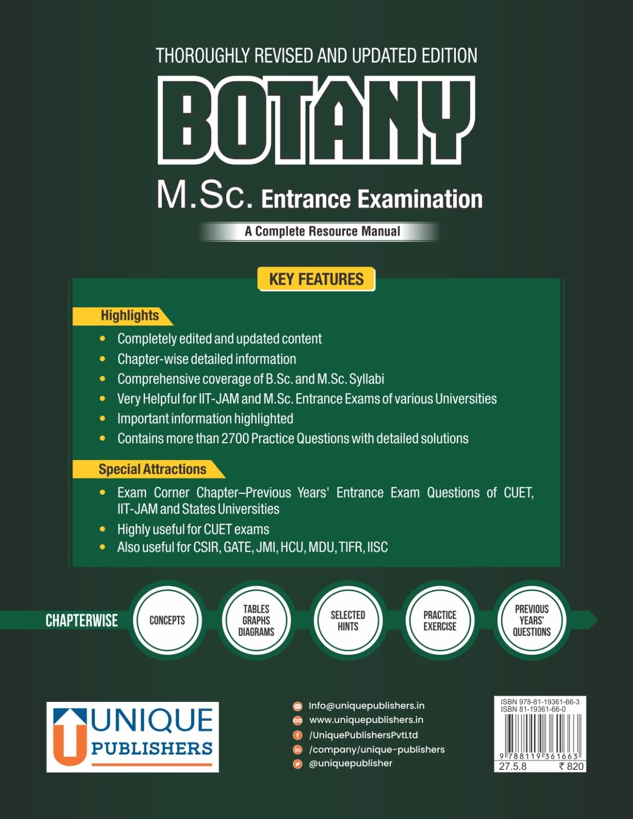 BOTANY M.Sc Entrance Examination I