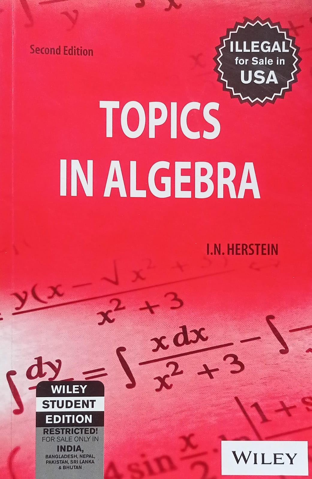 TOPICS IN ALGEBRA By IN Herstein NVB+++