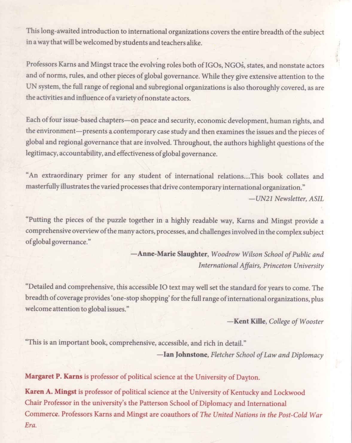 International Organizations: The Politics and Processes of Global Governance