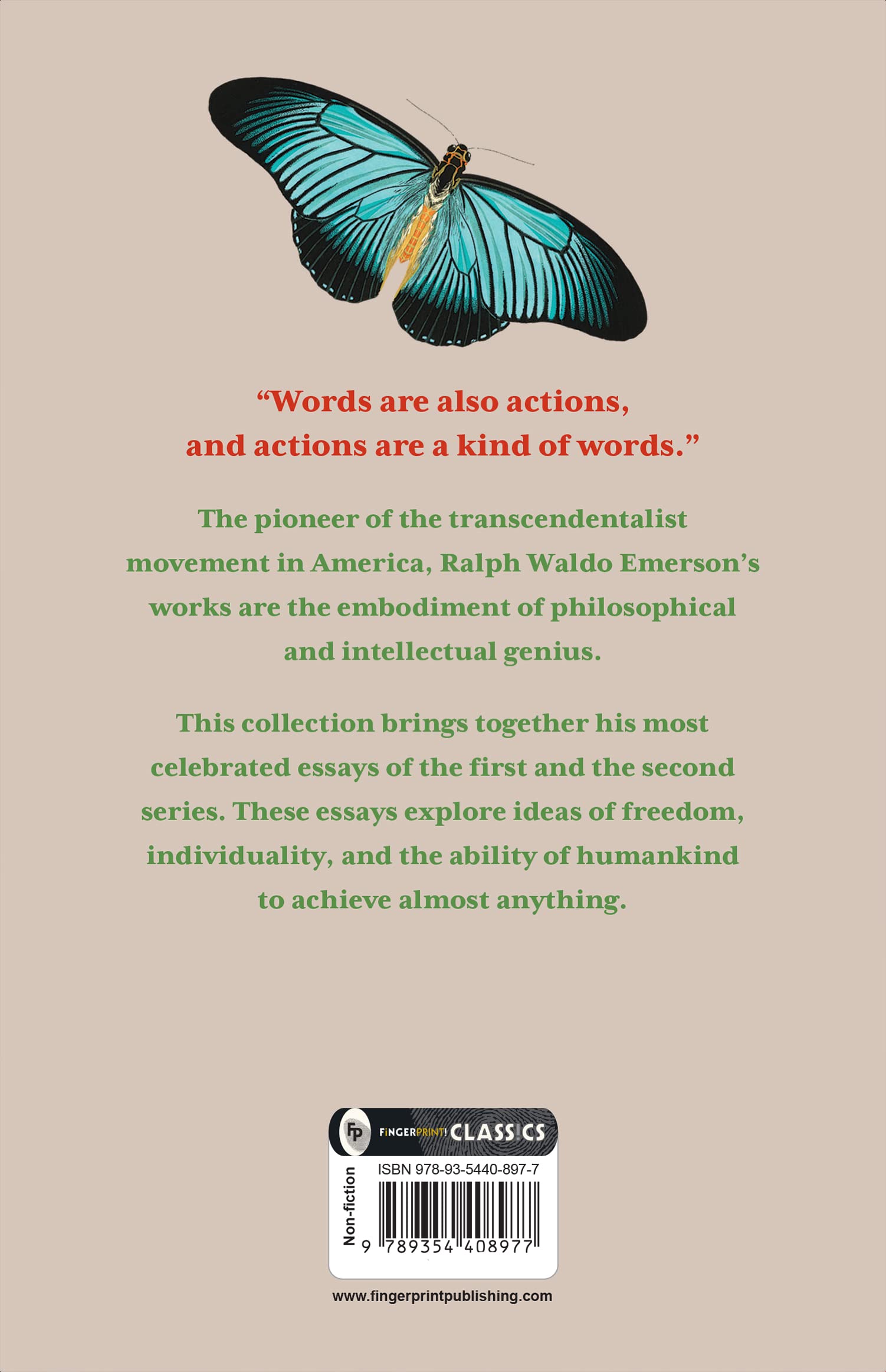 Essays: First and Second Series by Ralph Waldo Emerson – English | Philosophy of Religion, Nature & Soul | Book on Ideas of Individualism/ Self-Reliance/Freedom | Revolutionary Movement in America