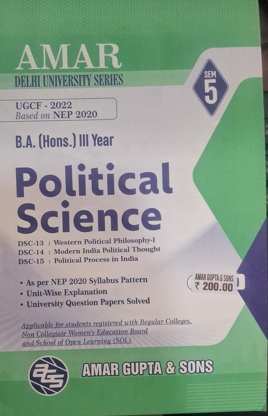 BA HONS III YEAR Political Science Sem 5