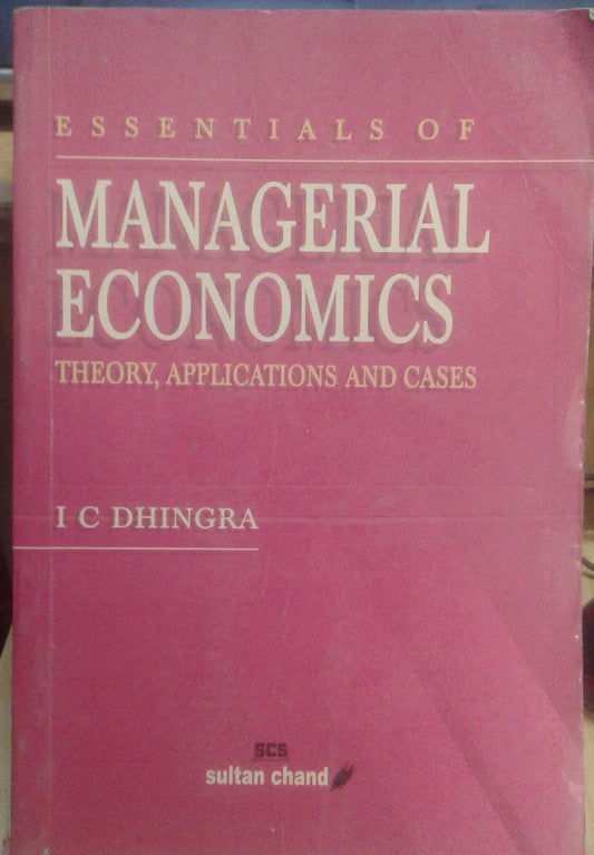 Essentials Of Managerial Economics