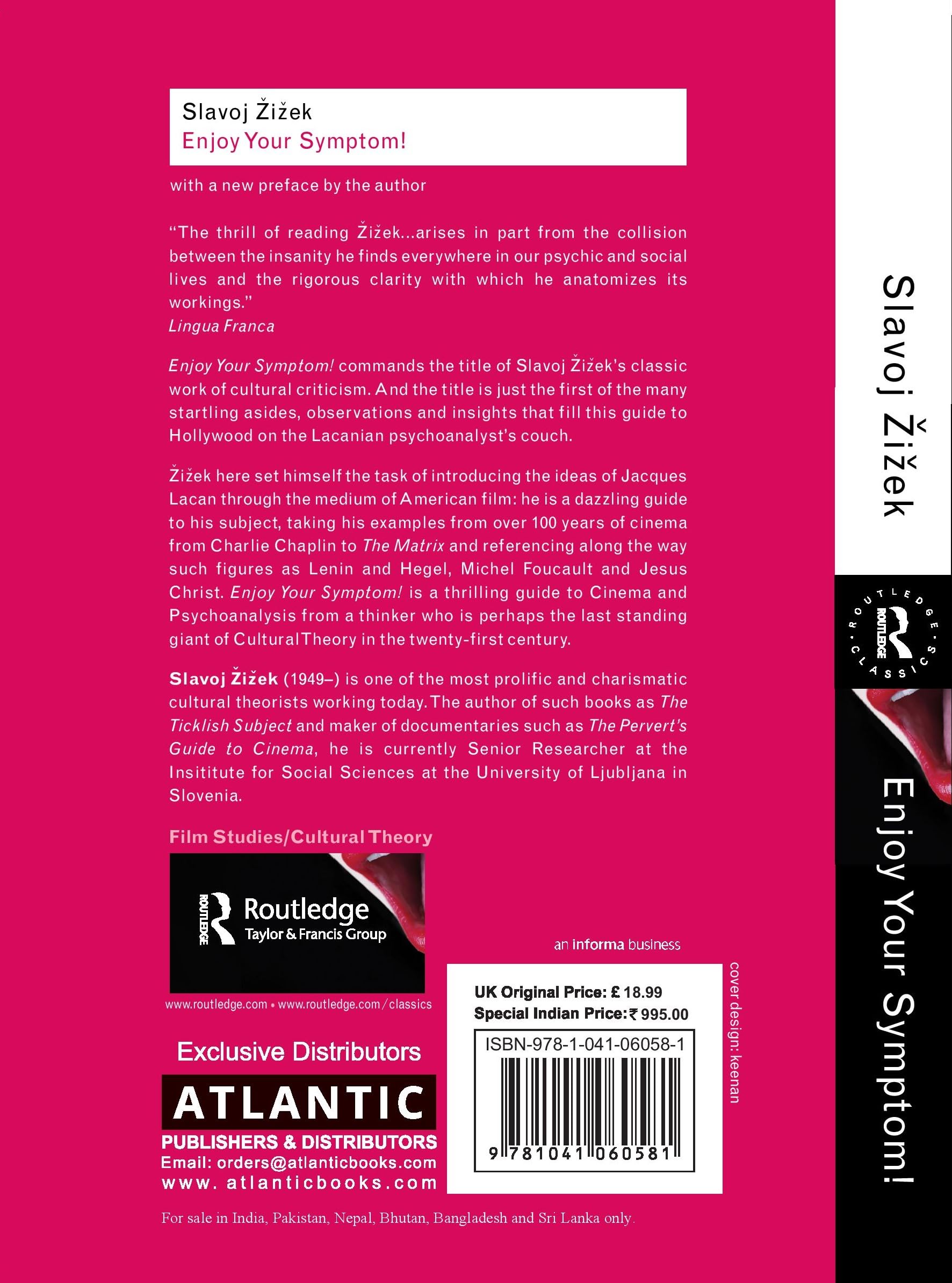 Enjoy Your Symptom!:Jacques Lacan in Hollywood and Out