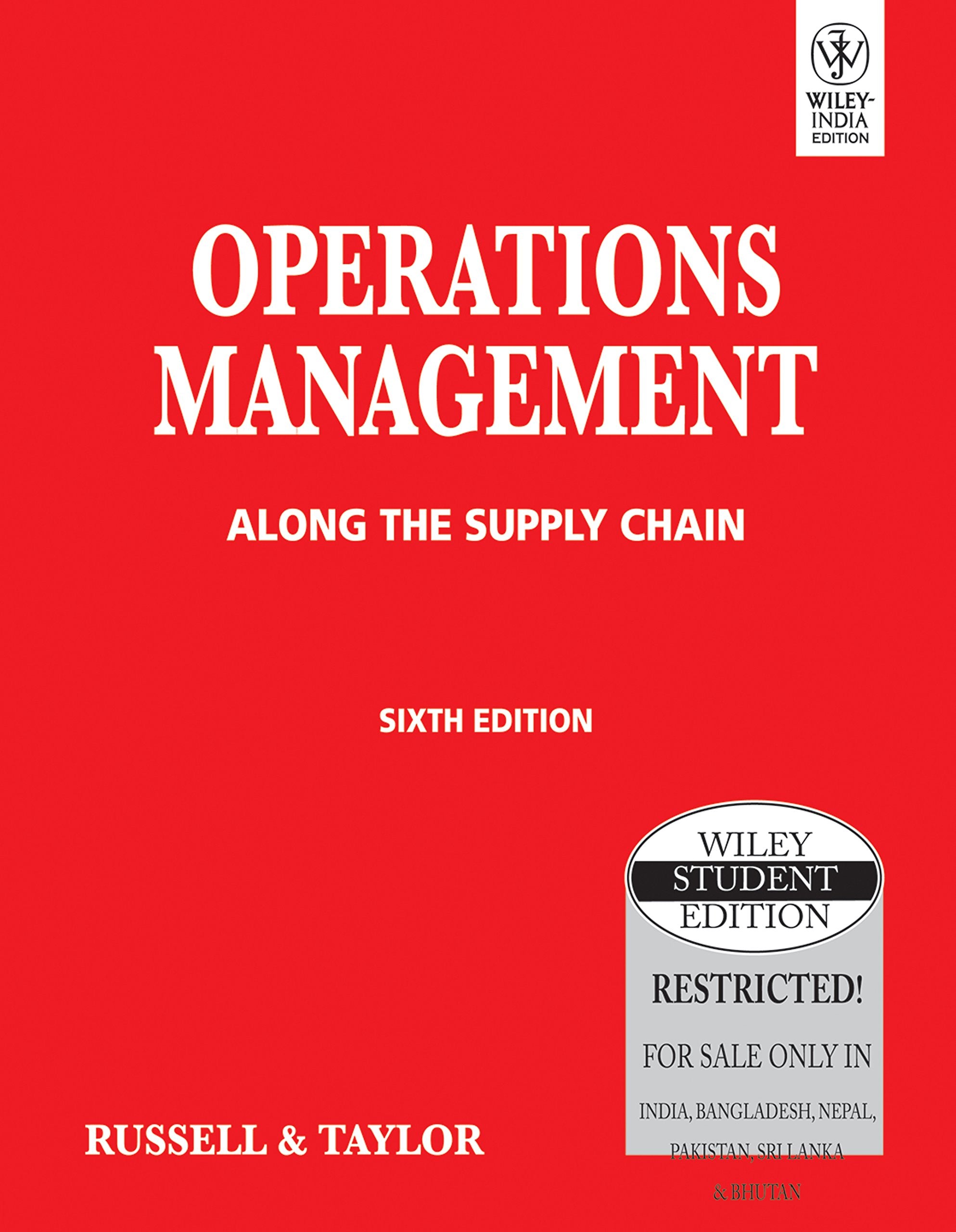 Operations Management Along the Supply Chain
