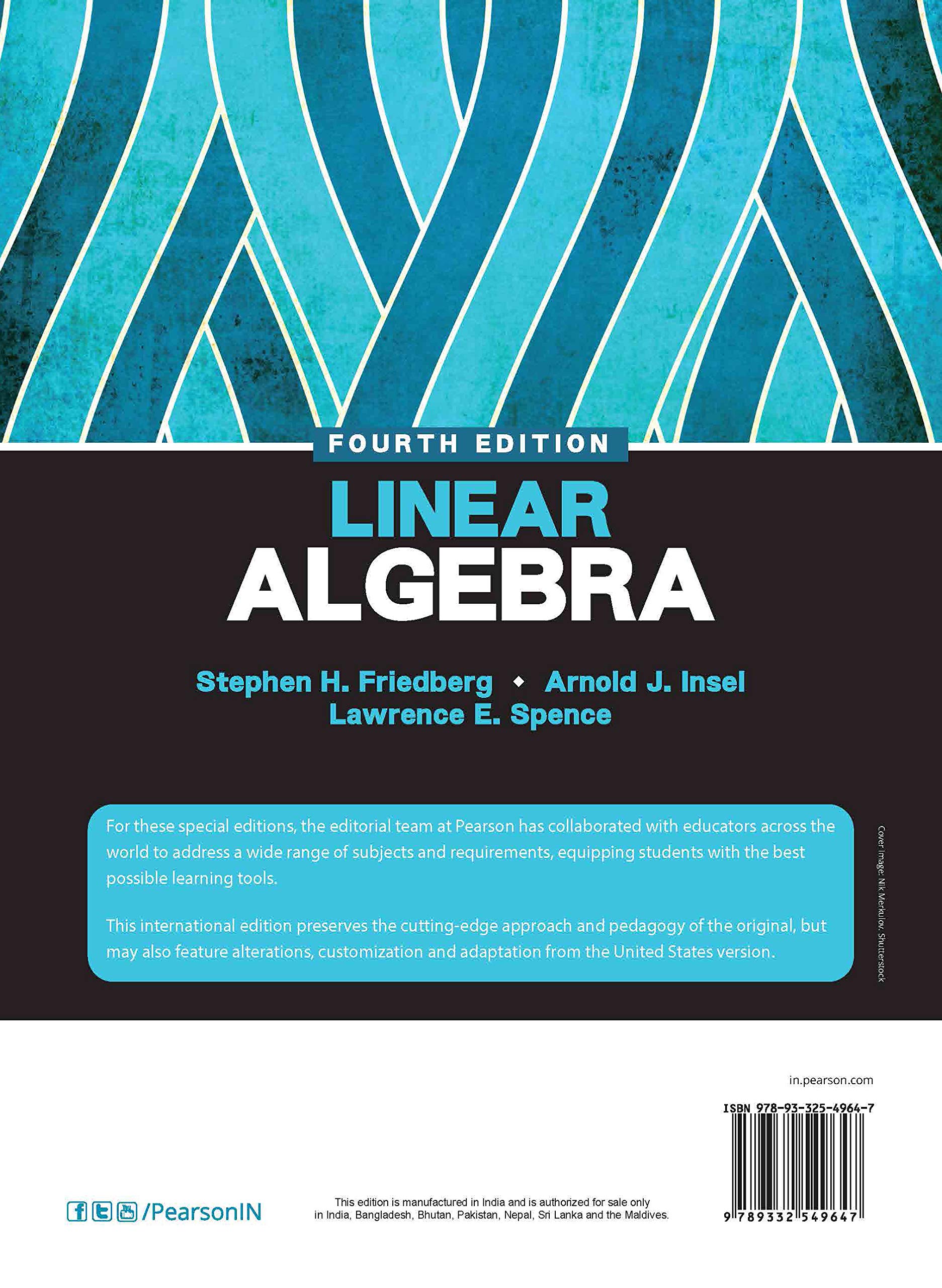 LINEAR ALGEBRA, 4TH EDN