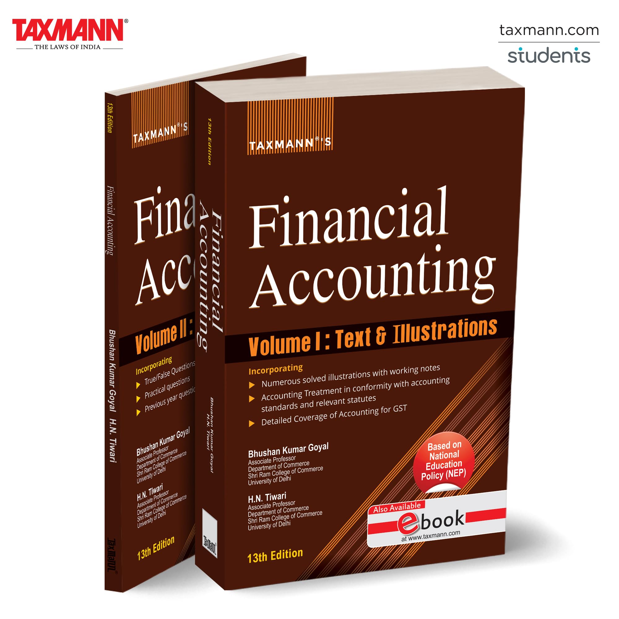 Taxmann's Financial Accounting [UGCF | NEP] – Comprehensive | NEP-aligned Text Covering UGCF Requirements—Ind AS | GST—Offering Theory & Practice through Two-volumes