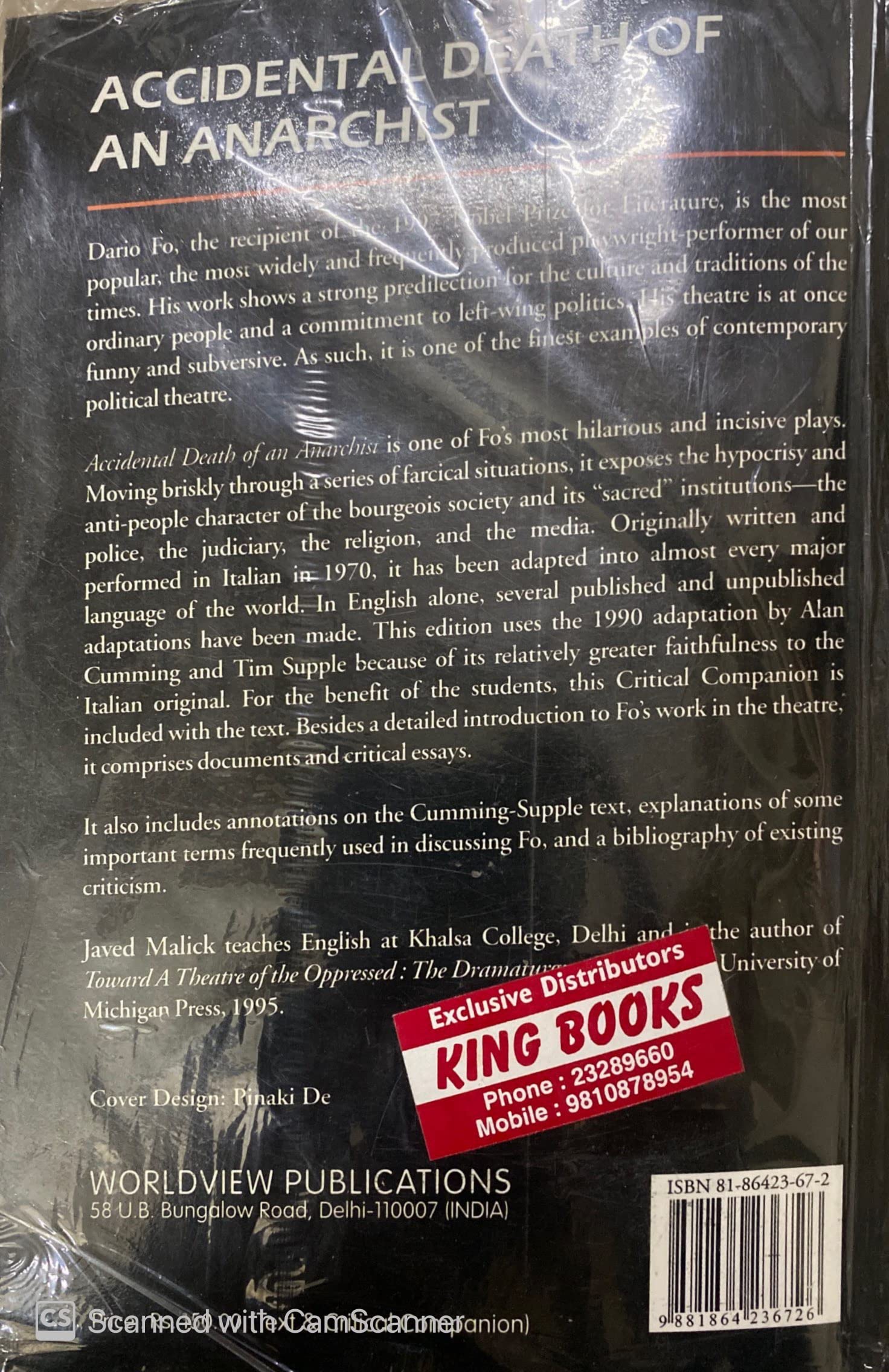 Accidental death of an anarchist by dario fo's