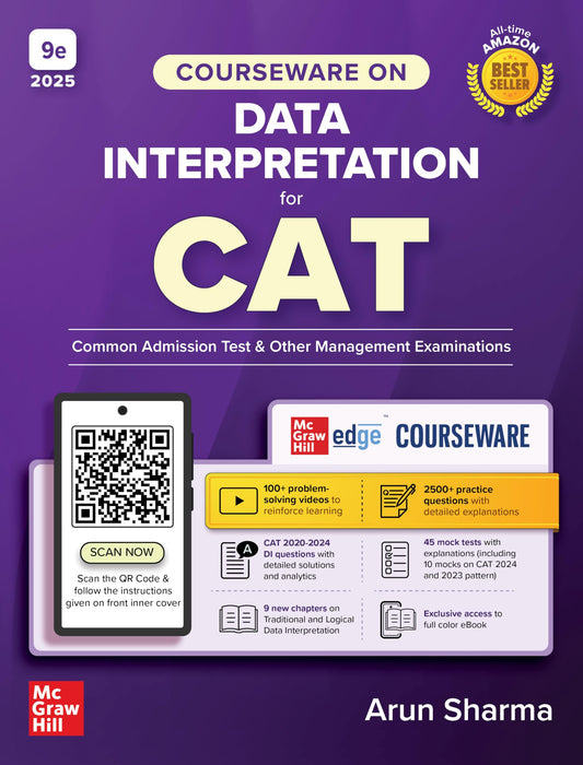 Courseware on Data Interpretation for CAT 2025-26 by Arun Sharma | 9th Edition | DI | CAT/ MBA Entrance Exam | Solved Previous Years' Papers (2020-2024) | 2500+ Practice Questions | 100+ Problem Solving Online Videos | 45 Mock Tests on new pattern | 9 New