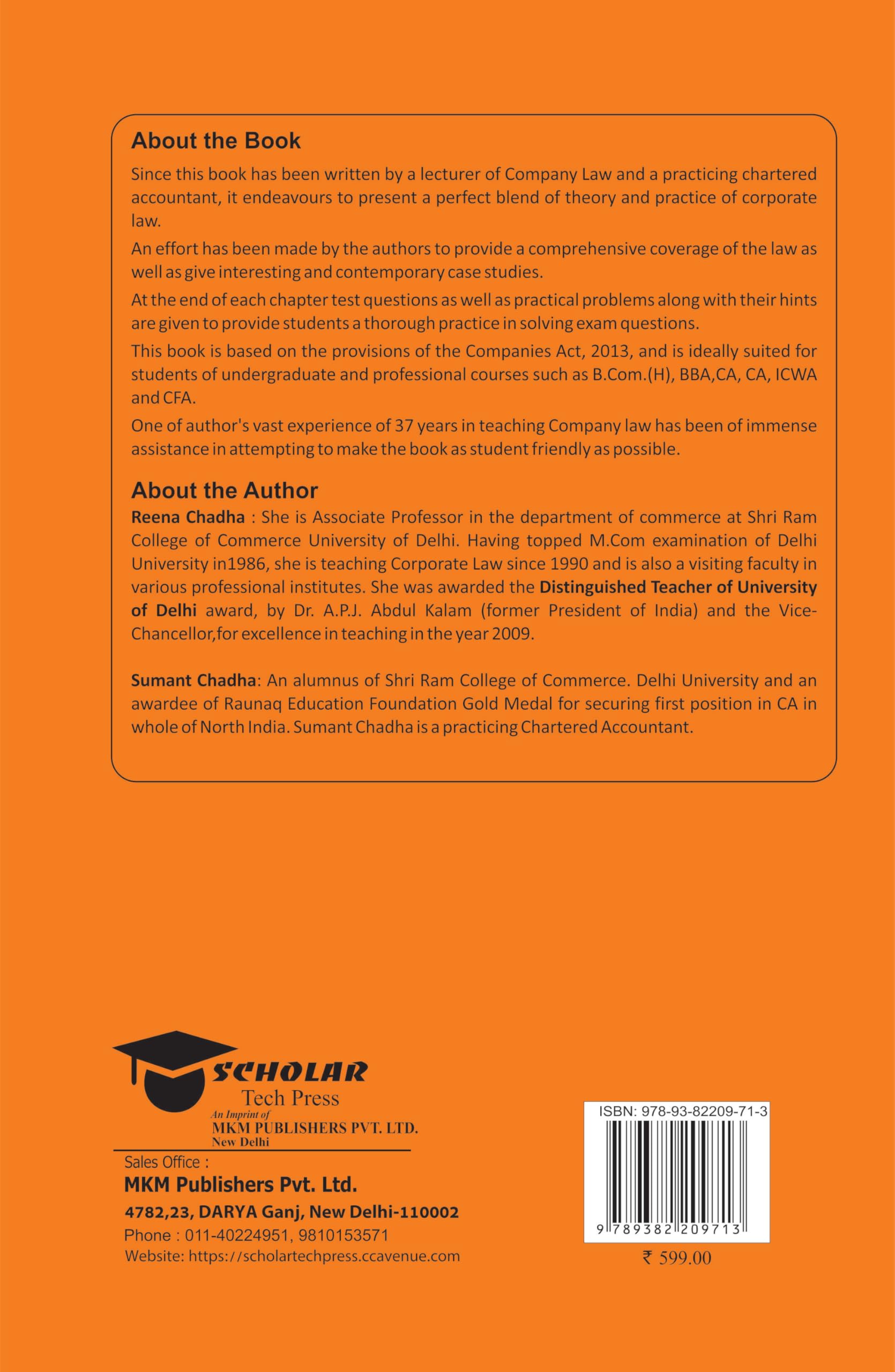 COMPANY LAW B.COM (HONS) (Under NEP) 2025 EDITION