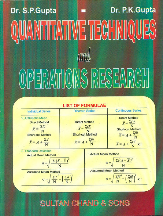 Quantitative Techniques and Operations Research