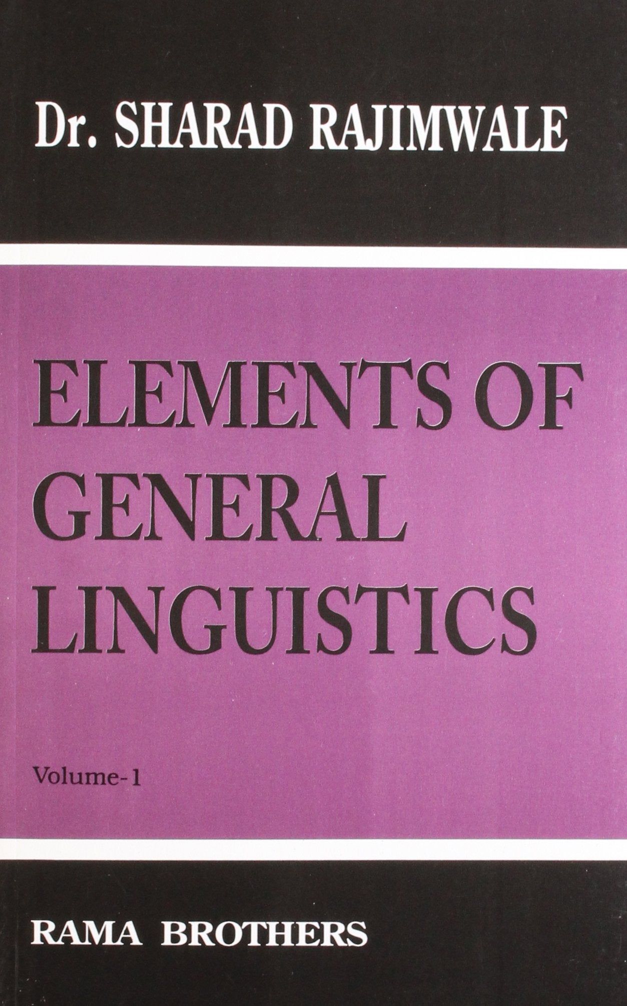 Elements Of General Linguistics Vol-1