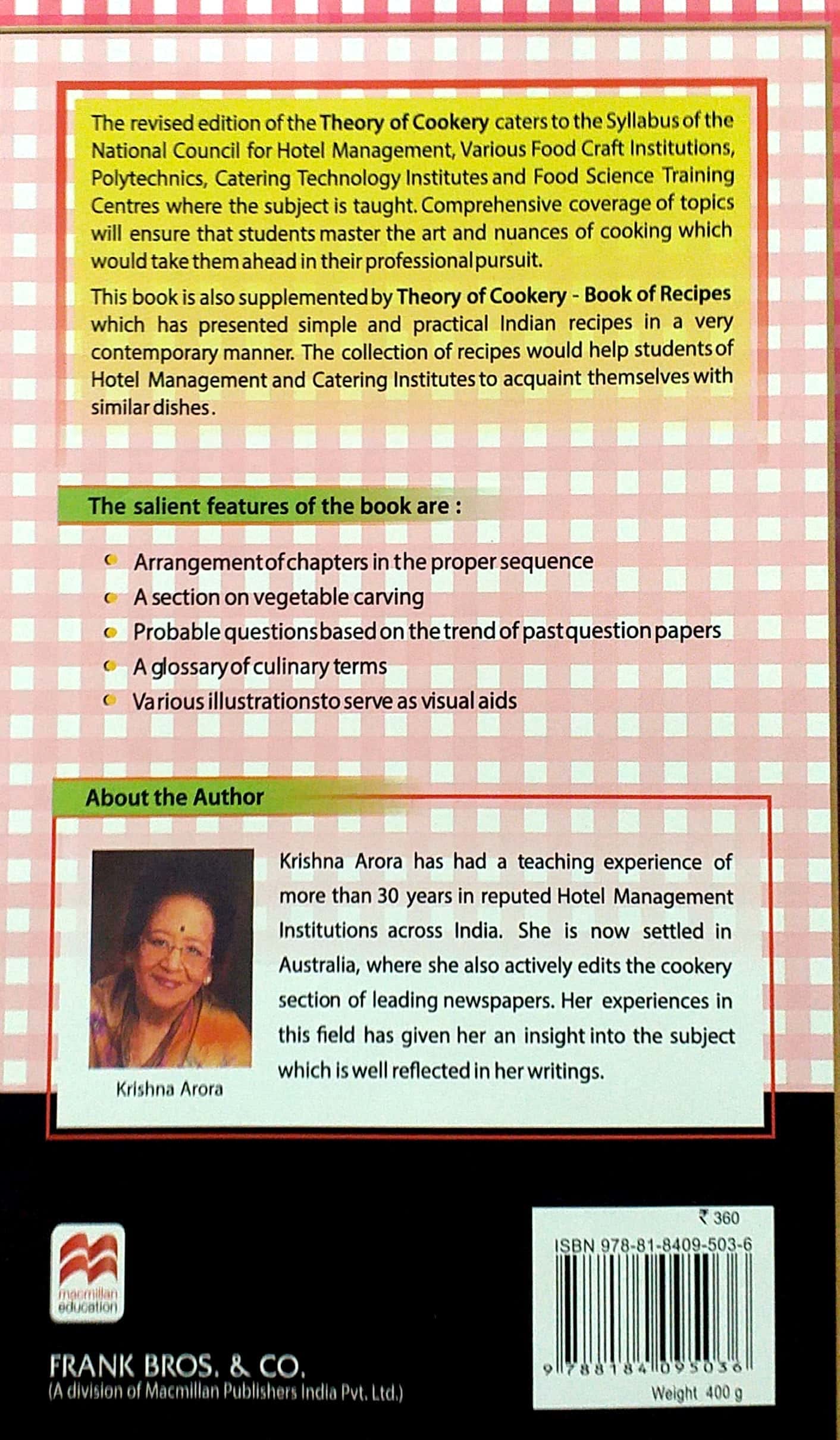 THEORY OF COOKERY